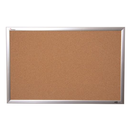 Picture of SKILCRAFT Cork Bulletin Board, 18in x 24in, Aluminum Frame With Silver Finish (AbilityOne 7195 01 484 0007)