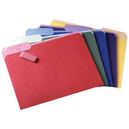 Picture of Pendaflex Color File Folders, Erasable Tabs, 1/3 Cut, Letter Size, Assorted Colors, Pack Of 30