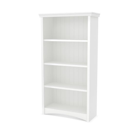 Picture of South Shore Gascony 58inH 4-Shelf Bookcase, Pure White