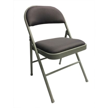 Picture of Realspace Upholstered Padded Folding Chair, Gray