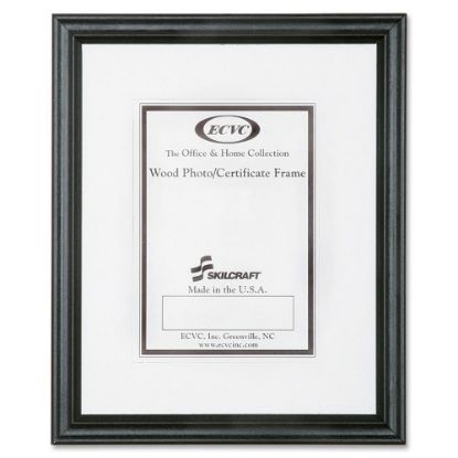 Picture of SKILCRAFT Style A Ready-Made Wood Frames, 8 1/2in x 11in, Black, Box Of 12 (AbilityOne 7105-00-052-8689)