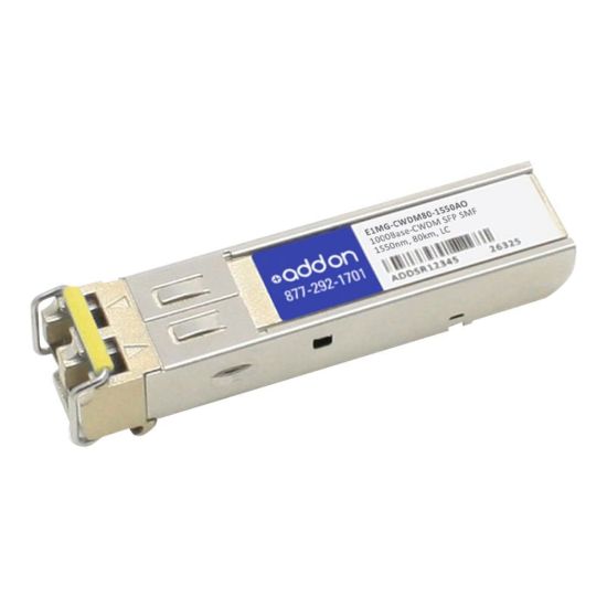 Picture of AddOn - SFP (mini-GBIC) transceiver module - GigE - 1000Base-CWDM - LC single-mode - up to 49.7 miles - 1550 nm