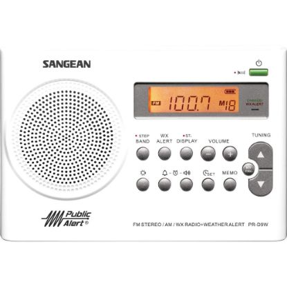 Picture of Sangean PR-D9W Radio Tuner - LCD Display - Headphone - 4 x AA