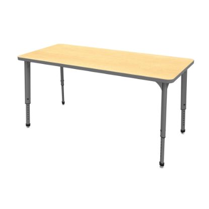 Picture of Marco Group Apex Series Rectangle Adjustable Table, 30inH 72inW x 30inD, Maple/Gray