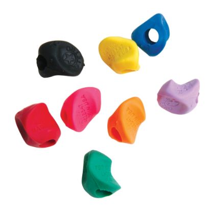 Picture of J.R. Moon Pencil Co. Stetro Pencil Grips, 1 1/2in x 1in, Multicolor, Pack Of 144