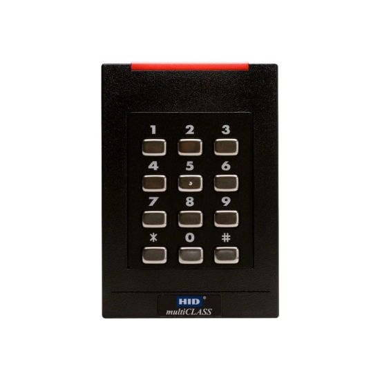 Picture of HID multiCLASS SE RPK40 Multi-technology Smartcard Reader with Keypad - Wall Switch | 13.56 mHz | EAL5+ Certified | OSDP Capable | Mobile Configurable