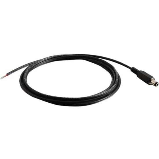 Picture of C2G Plenum Rated DC Power Cord - Power cable - bare wire to DC jack 5.5 mm (M) - 6 ft - plenum - black