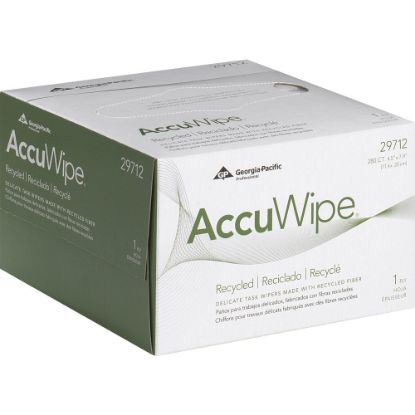 Picture of Pacific Blue Basic AccuWipe - Cleaning wipes - small - disposable - paper - 280 sheets - white - pack of 60