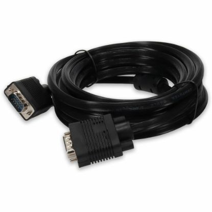 Picture of AddOn 25ft VGA Male to VGA Male Black Cable For Resolution Up to 1920x1200 (WUXGA) - 100% compatible and guaranteed to work