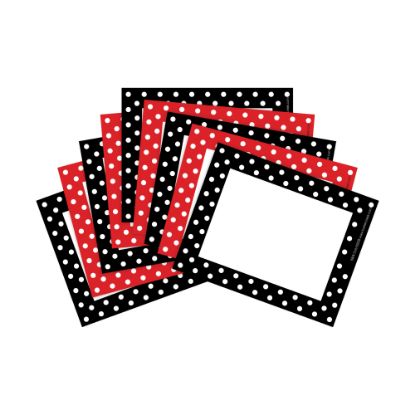 Picture of Barker Creek Dots Name Badges/Self-Adhesive Labels, 3 1/2in x 2 3/4in, Multicolor, Pack Of 90