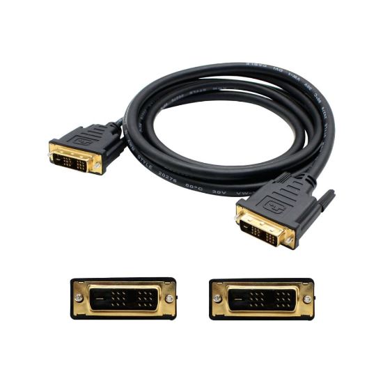 Picture of AddOn 15ft DVI-D Cable - DVI cable - single link - DVI-D (M) to DVI-D (M) - 15 ft - black