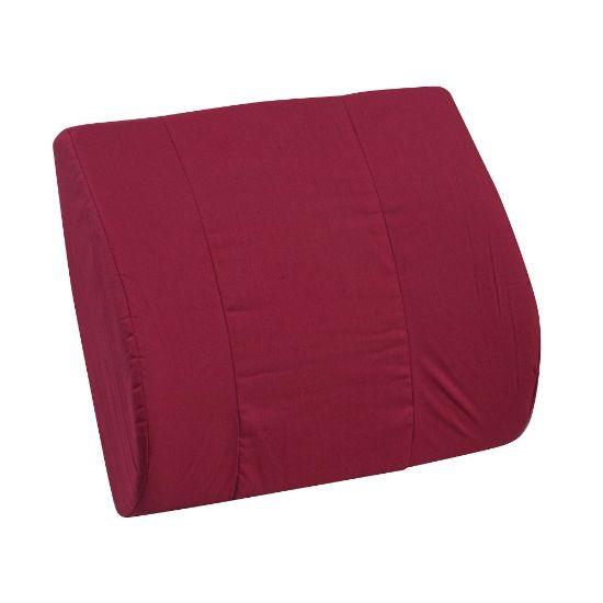 Picture of DMI Memory Foam Lumbar Pillow Back Support Cushion, 3inH x 14inW x 13inD, Burgundy