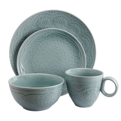 Picture of Gibson Elite Alemany 16-Piece Dinnerware Set, Aqua