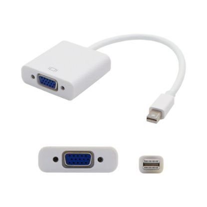 Picture of AddOn 8in Mini-DP to VGA Adapter Cable - Display adapter - Mini DisplayPort (M) to HD-15 (VGA) (F) - 7.9 in - white