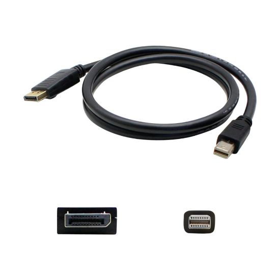 Picture of AddOn 6ft Mini-DP to DisplayPort Adapter - DisplayPort cable - DisplayPort (M) to Mini DisplayPort (M) - 6.6 ft - black