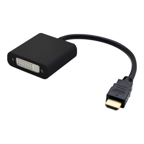 Picture of AddOn 8in HDMI to DVI-D Adapter Cable - Adapter - dual link - DVI-D female to HDMI male - 7.9 in - black