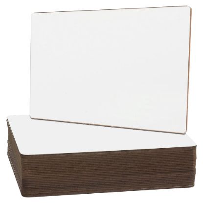 Picture of Flipside Nipped Corners Plain Unframed Non-Magnetic Dry-Erase Whiteboards, 9in x 12in, White, Pack Of 24