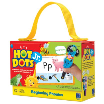 Picture of Educational Insights Hot Dots Jr. Beginning Phonics Card Set, 6 1/2in x 4 1/2in, Pre- K - Grade 2