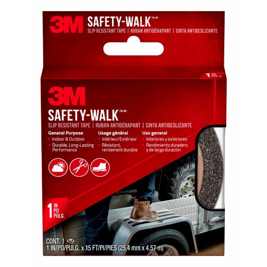 Picture of 3M Safety-Walk Slip Resistant Tread, 610B-R1X180, 1in x 15', Black