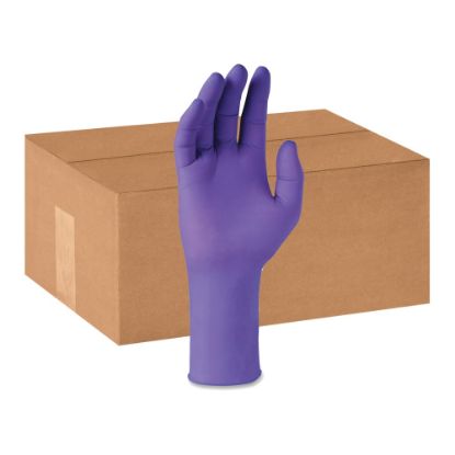 Picture of KIMTECH Purple Nitrile Exam Gloves - 12in - Medium Size - Purple - Durable, Textured Fingertip, Latex-free, Tear Resistant - For Chemotherapy - 500 / Carton - 6 mil Thickness