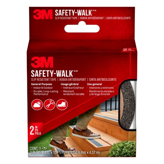 Picture of 3M Safety-Walk Slip Resistant Tape, 610B-R2X180, Black, 2 in x 15 ft