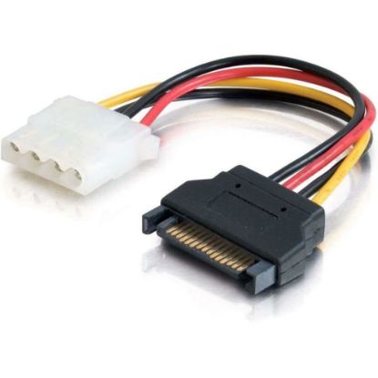 Picture of C2G 7.5in 15-pin Serial ATA Male to LP4 Female Power Cable - For Hard Drive - 6in Cord Length