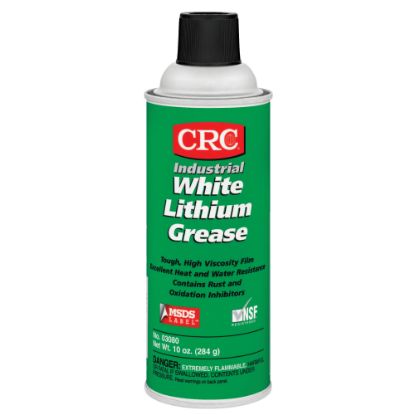 Picture of CRC NLGI Grade 2 Lithium Grease, 16 Oz Aerosol Cans, White, Pack Of 12 Cans