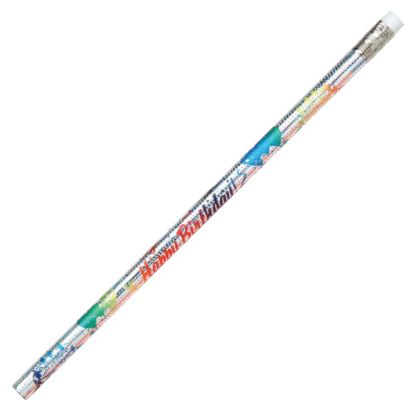 Picture of J.R. Moon Pencil Co. Pencils, 2.11 mm, #2 HB Lead, Happy Birthday From Your Teacher, Multicolor, Pack Of 144