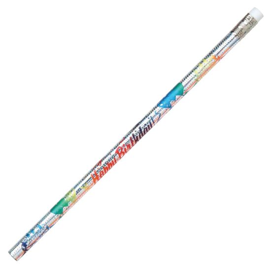 Picture of J.R. Moon Pencil Co. Pencils, 2.11 mm, #2 HB Lead, Happy Birthday From Your Teacher, Multicolor, Pack Of 144