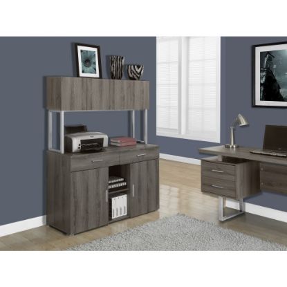 Picture of Monarch Specialties 48inW Office Cabinet Computer Desk Credenza, Dark Taupe