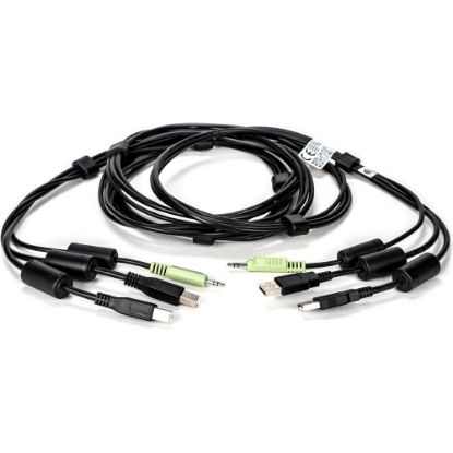 Picture of Vertiv Avocent USB Keyboard and Mouse, and Audio Cable, 10 ft. for Vertiv Avocent SV and SC Series Switches - 10 ft, 2 x USB, 1 x Audio, Secure KM with DPP cable