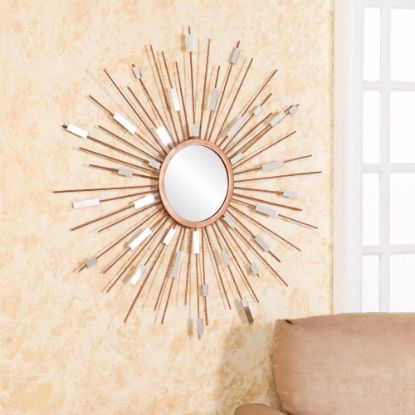 Picture of SEI Furniture Starburst Mirrored Wall Sculpture, 36in x 1 1/4in, Gold