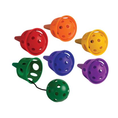 Picture of Champion Sports Catch-A-Ball Cups, Assorted Colors, Set Of 6 Cups