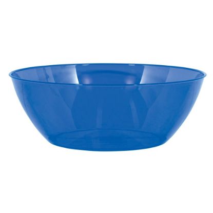 Picture of Amscan 10-Quart Plastic Bowls, 5in x 14-1/2in, Bright Royal Blue, Set Of 3 Bowls