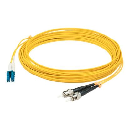 Picture of AddOn 1m LC to ST OS1 Yellow Patch Cable - Patch cable - LC/UPC single-mode (M) to ST/UPC single-mode (M) - 1 m - fiber optic - duplex - 9 / 125 micron - OS1 - halogen-free - yellow