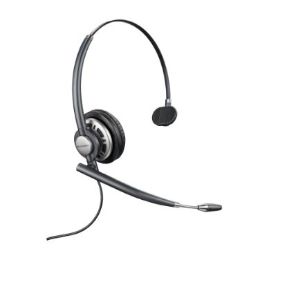 Picture of Plantronics EncorePro HW710 Monaural Over-The-Head Customer Service Headset, Gray, 78712-101