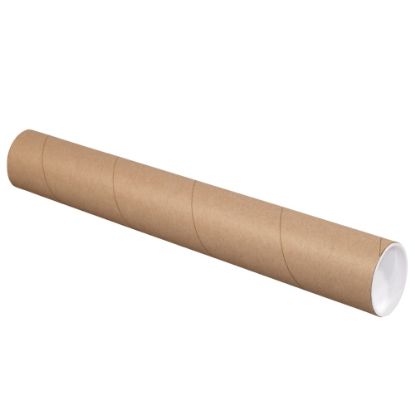 Picture of Partners Brand Mailing Tubes With Caps, 3in x 38in, 80% Recycled, Kraft, Case Of 24