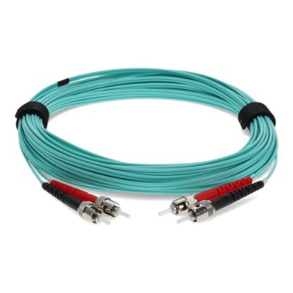 Picture of AddOn 2m ST OM4 Aqua Patch Cable - Patch cable - ST/UPC multi-mode (M) to ST/UPC multi-mode (M) - 2 m - fiber optic - duplex - 50 / 125 micron - OM4 - halogen-free - aqua