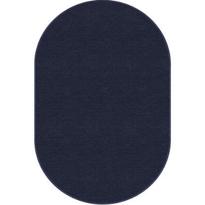 Picture of Flagship Carpets Americolors Area Rug, Oval, 7ft-1/2ft x 12ft, Navy