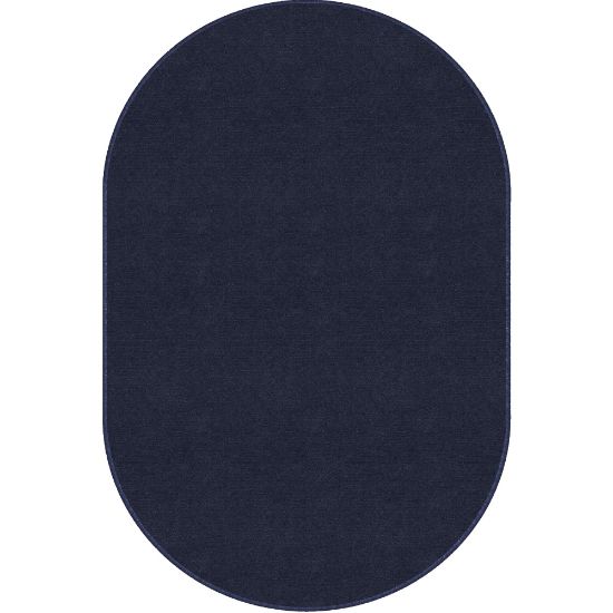 Picture of Flagship Carpets Americolors Area Rug, Oval, 7ft-1/2ft x 12ft, Navy