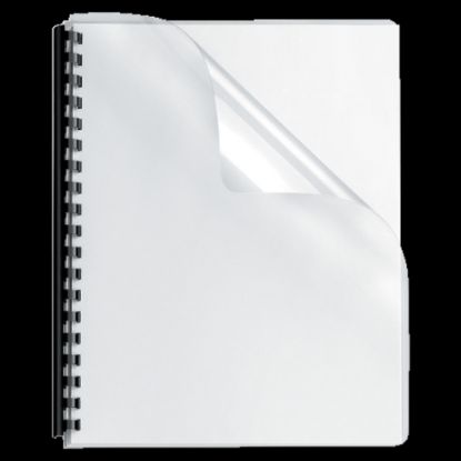 Picture of Fellowes Clear Presentation Binding Covers, 8 3/4in x 11 1/4in, PVC 8mil, Pack Of 100