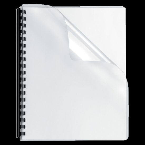 Picture of Fellowes Clear Presentation Binding Covers, 8 3/4in x 11 1/4in, PVC 8mil, Pack Of 100