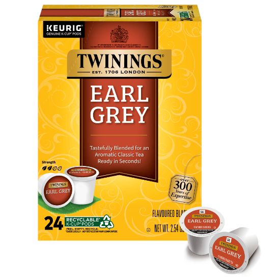 Picture of Twinings Earl Grey Tea Single-Serve K-Cup Pods, Box Of 24