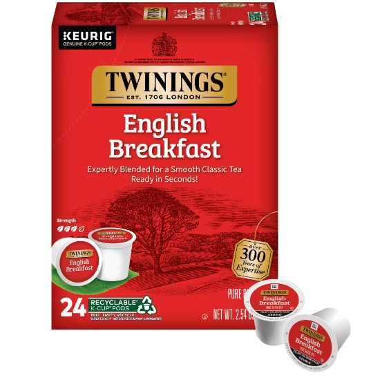 Picture of Twinings of London English Breakfast Tea, Keurig K-Cup Pods, 0.11 Oz, Box Of 24