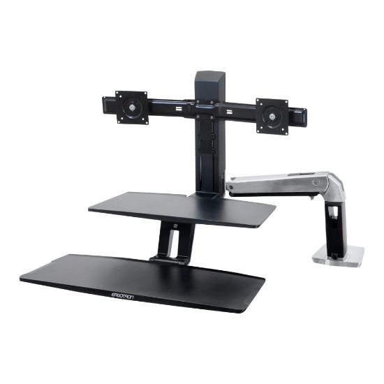 Picture of Ergotron WorkFit-A Dual Monitor Stand, Black