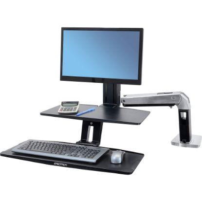 Picture of Ergotron Desktop Display Stand - 24in Screen Support - 20 lb Load Capacity - 24in Screen Support - 20 lb Load Capacity - Black, Polished Aluminum