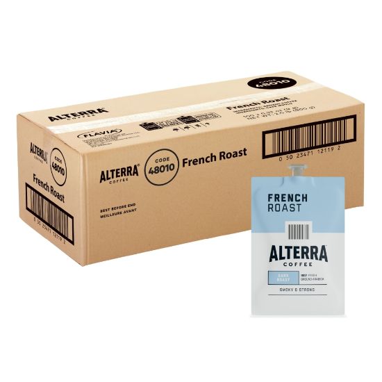 Picture of FLAVIA Coffee ALTERRA Single-Serve Coffee Freshpacks, French Roast, Carton Of 100