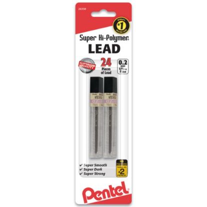 Picture of Pentel Super Hi-Polymer Leads, 0.2 mm, HB, 24 Leads Per Tube