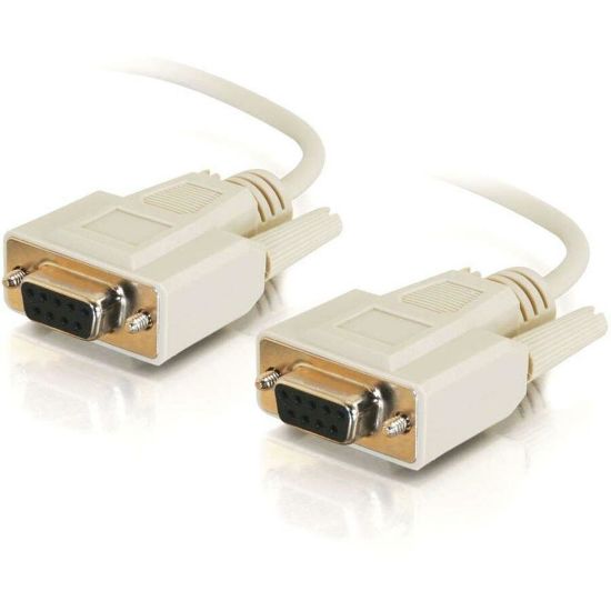 Picture of C2G 6ft DB9 F/F Null Modem Cable - Beige - DB-9 Female - DB-9 Female - 6ft - Beige