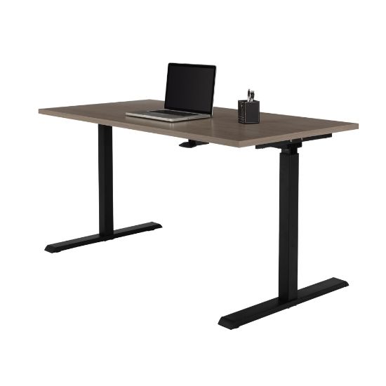 Picture of Realspace Magellan 60inW Pneumatic Height-Adjustable Standing Desk, Gray